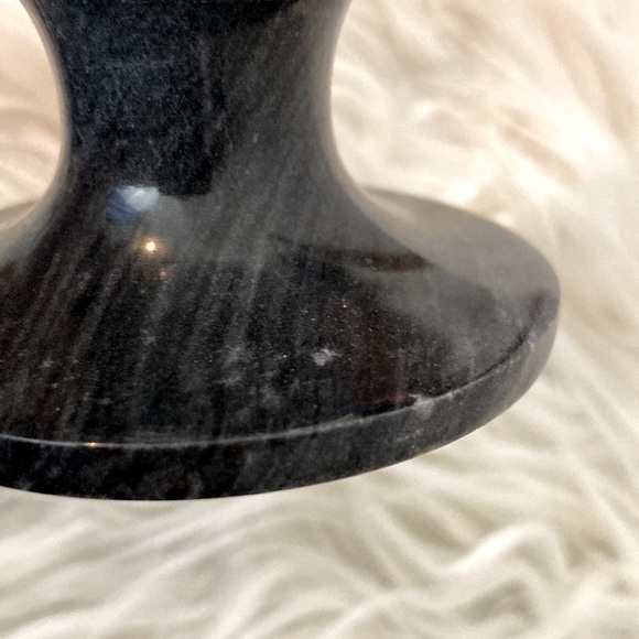 Black-Gray Marble Onyx Stone Carved Vase - Picture 8 of 11